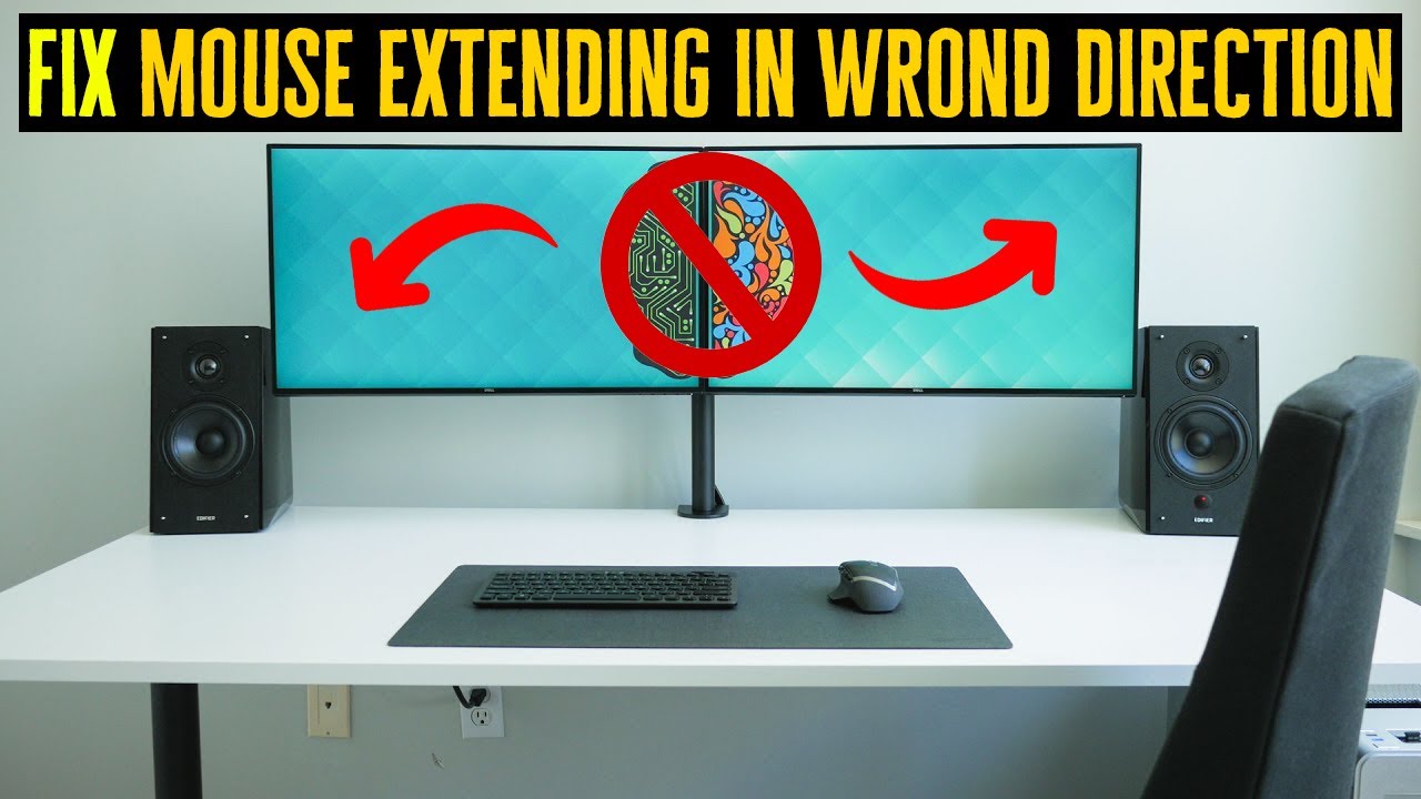 How to Setup 2 Monitors so the Mouse Extends Correctly from left to right | Windows 10