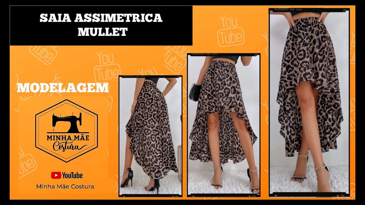 SAIA ASSIMÉTRICA MULLET - PASSO A PASSO DA MODELAGEM