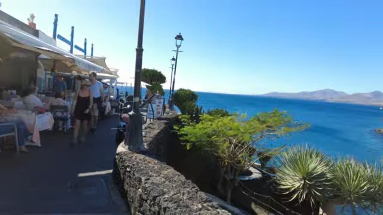 LANZAROTE Puerto Del Carmen Old Town At Midday.....