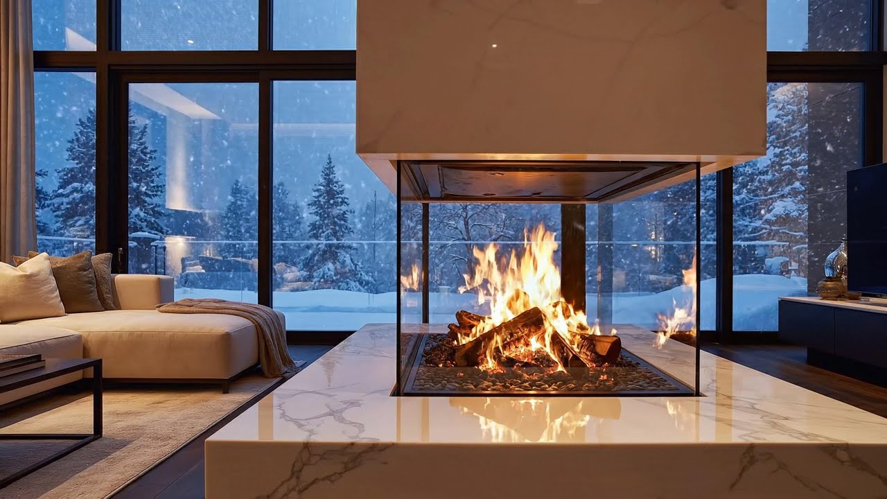 Cozy Fireplace in a Luxury Mansion 🎵 Relaxing Background Music  - Star Trek - Dune - Soundtracks