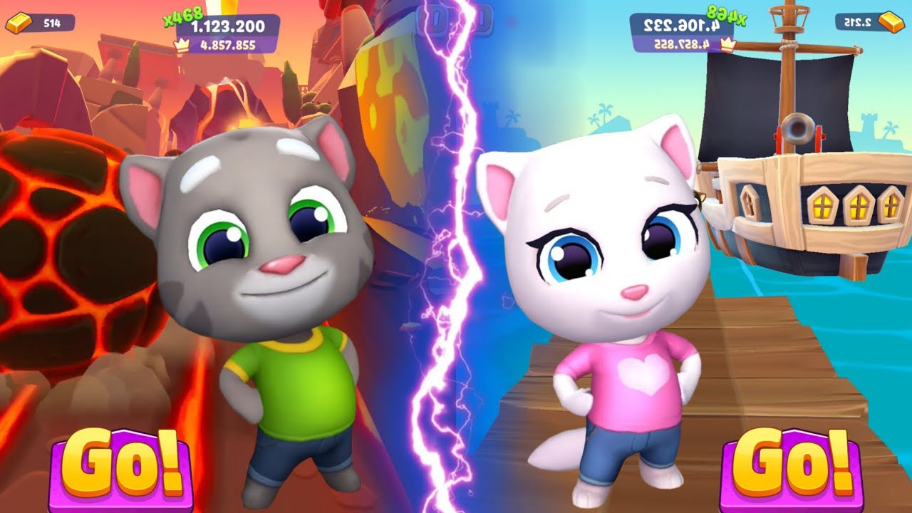 Talking Tom Time Rush New Update - Level 471 - Tom Ladybug vs Super Angela vs Raccoon