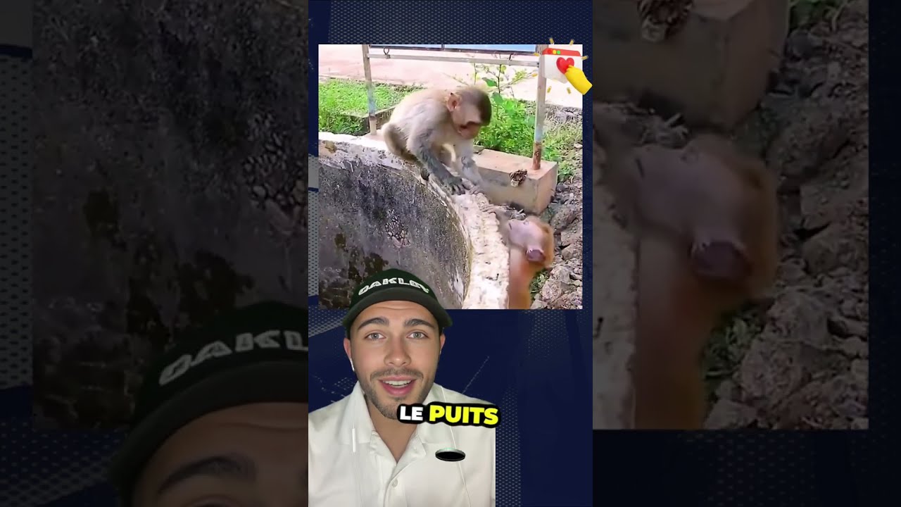 🐵🐱 Regardez comment ce singe courageux sauve ce chat effray&eacute;. 🌟