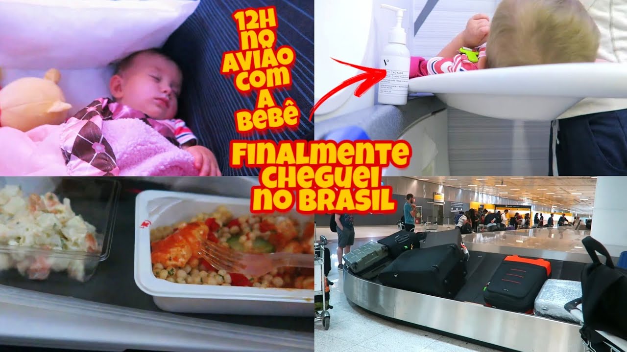 CHEGUEI NO BRASIL - 12 HORAS DE VOO - NOITE COM A GIGI NO AVIÃO!!!!