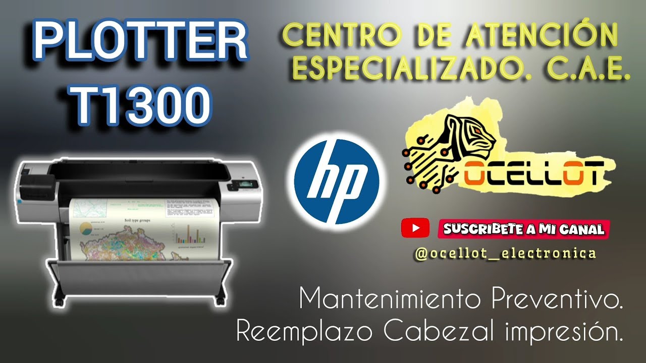 Plotter HP T1300 | Mantenimiento Preventivo | Reemplazo Cabezal Impresión.|