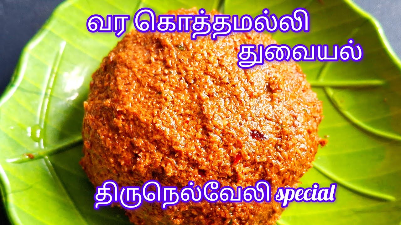 திருநெல்வேலி ஸ்பெஷல் வர கொத்தமல்லி துவையல் | kothamalli thuvaiyal recipe | Thogayal recipe in tamil