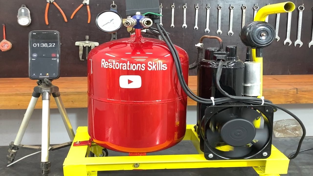 Don't Dispose of Your Old Air Conditioner Block  //  How To Make Homemade Air Silent Compressor