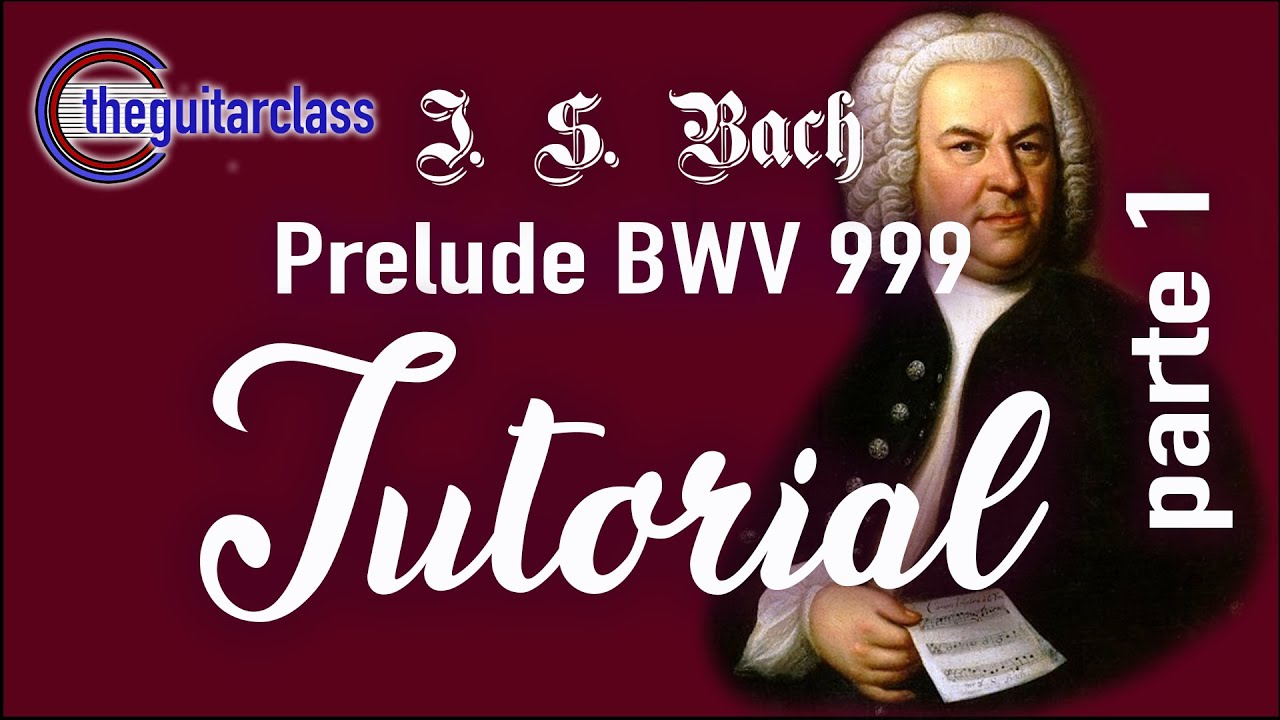 [Part 1 of  2] - J. S. Bach - Prelude BWV 999 - Video lezione on line with music scroll!! [SUB EN]