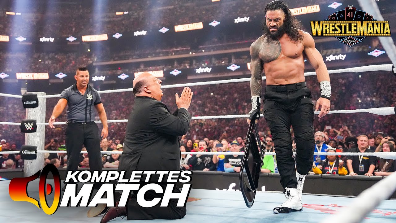 KOMPLETTES MATCH: Roman Reigns vs. CM Punk vs. Seth Rollins | Triple Threat Match: WrestleMania 41