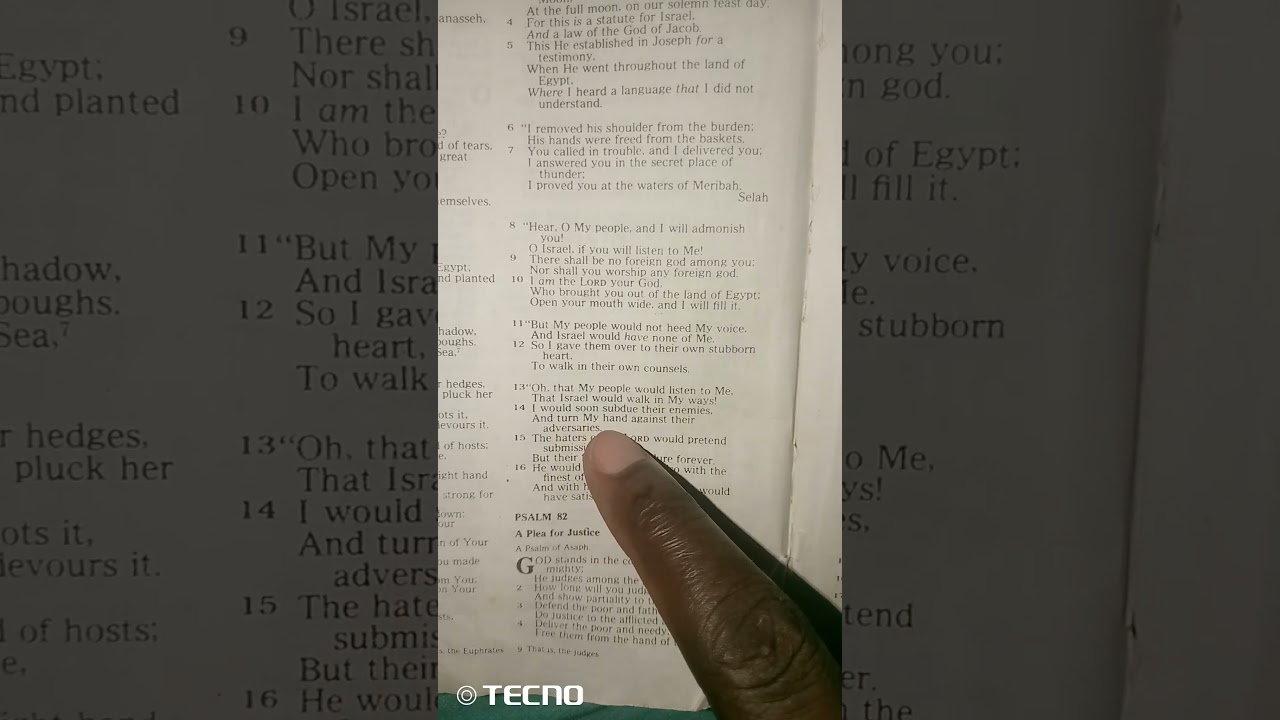 Psalm 81:14. Bible Reading And Meditation