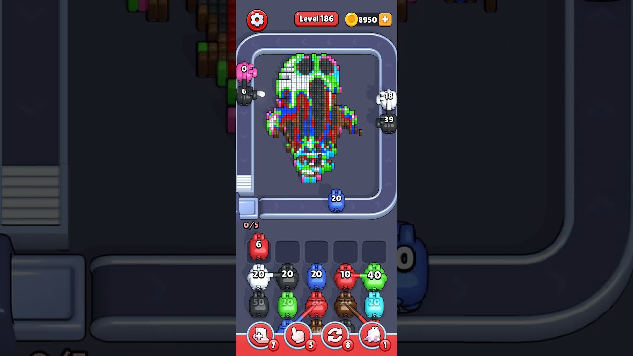 Pixel Flow — very hard level 186