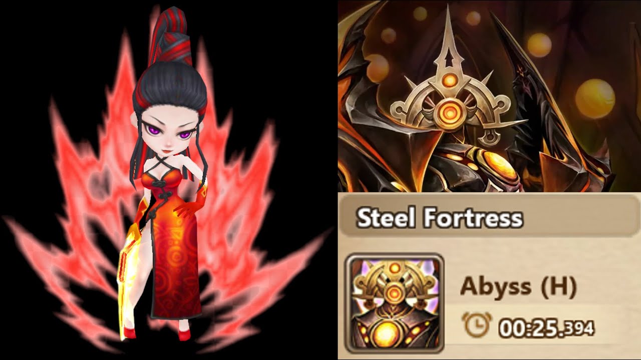 Fast team with New Buffed Hwa | Steel Fortress Dungeon | Summoners War