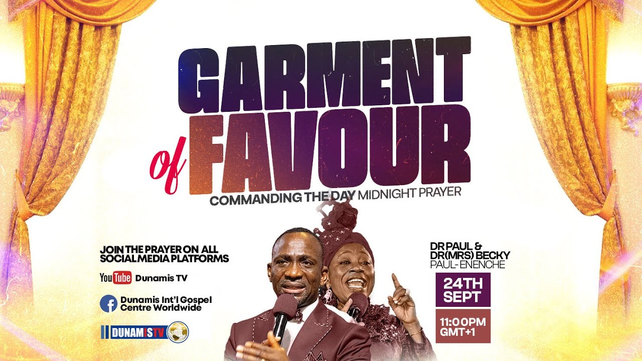 COMMANDING THE DAY MIDNIGHT PRAYER || GARMENT OF FAVOUR || 24-09-2025