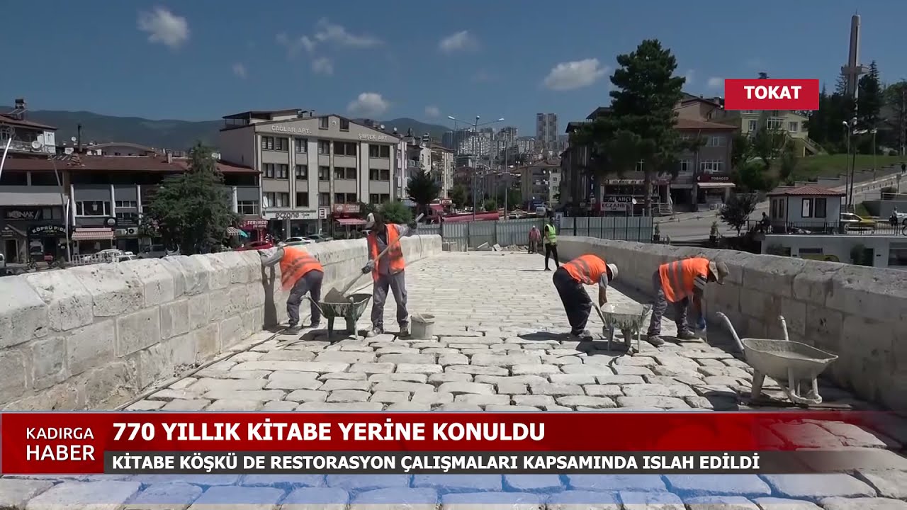 TOKAT'TA 770 YILLIK KİTABE RESTORE EDİLDİ VE YERİNE KONULDU