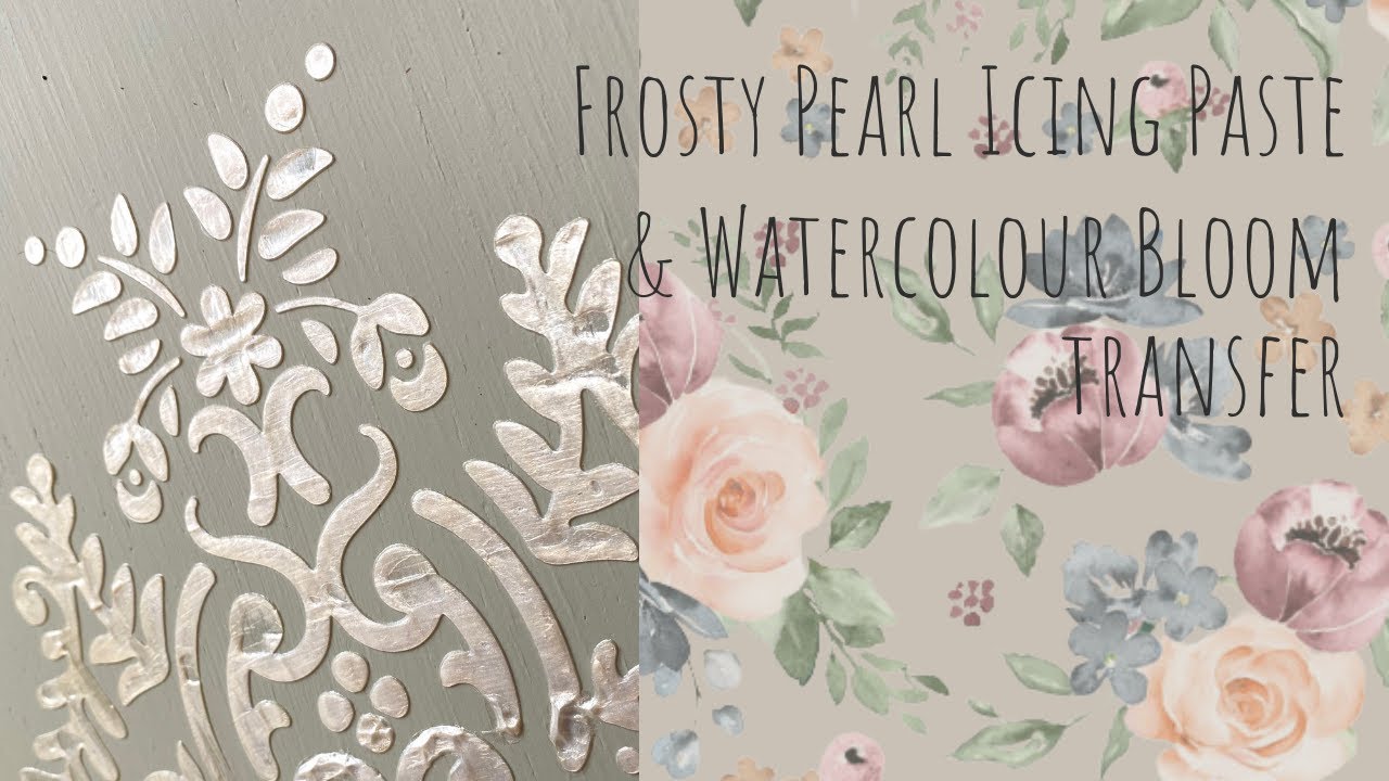 Frosty Pearl Icing Paste & Watercolor Bloom Transfer