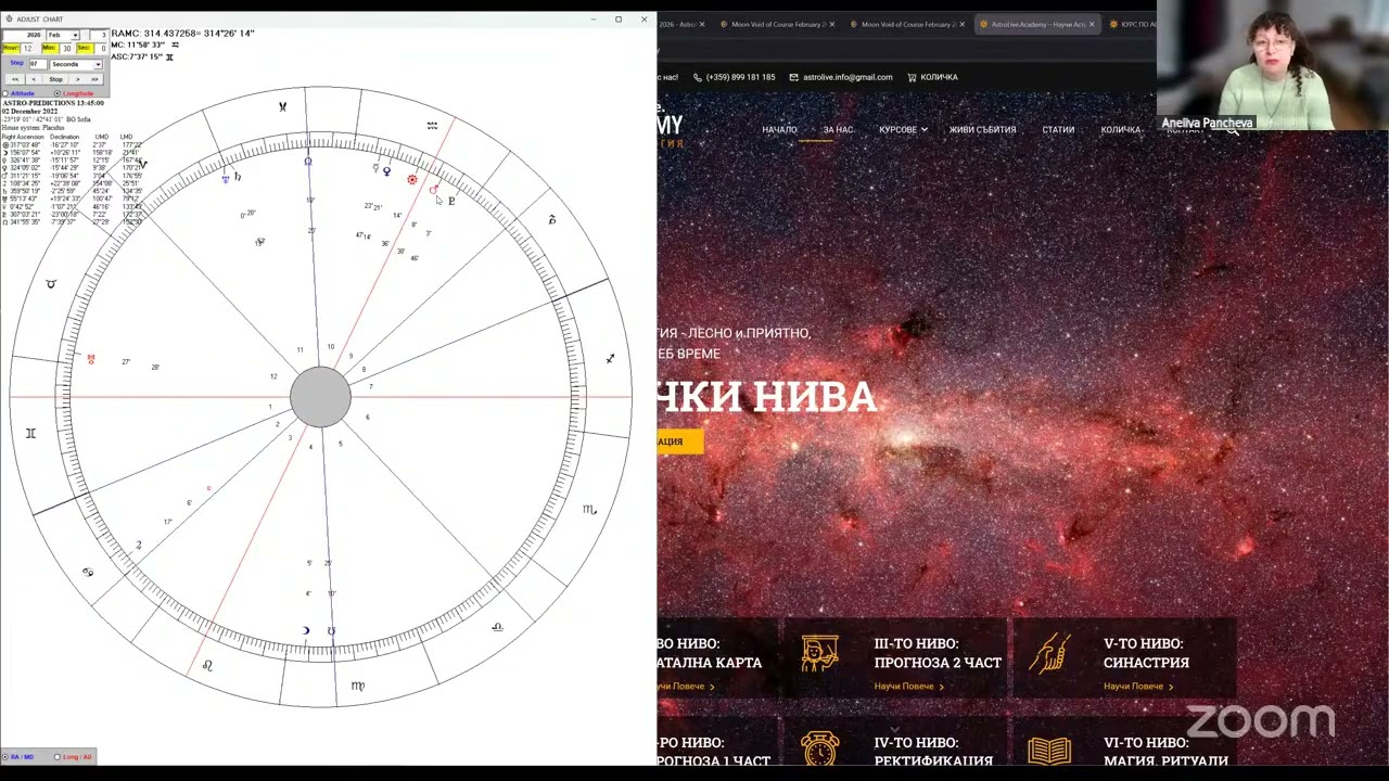 КУРС ПО АСТРОЛОГИЯ ЗА НАЧИНАЕЩИ, ФЕВРУАРИ 2026