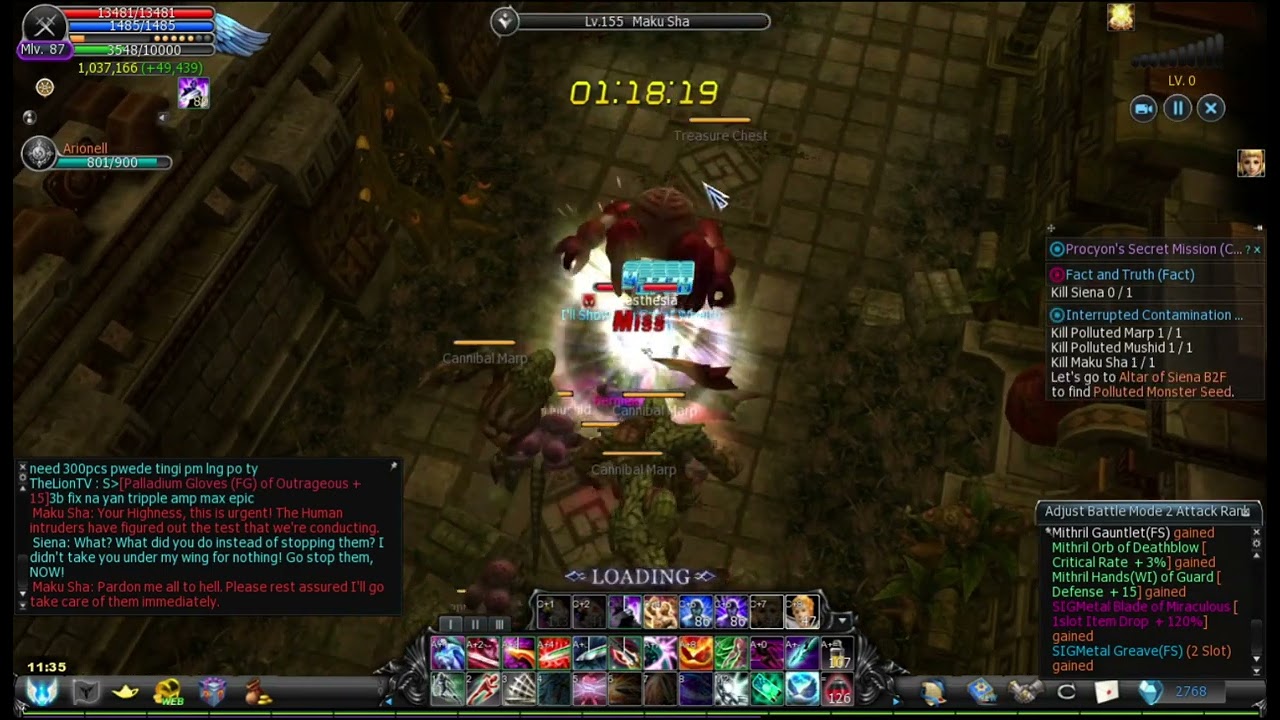 ALTAR OF SIENA B2F CABAL DUNGEON