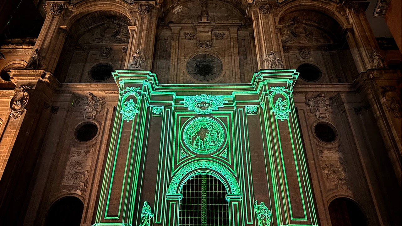 VIDEOMAPPING CATEDRAL GRANADA CENTENARIO RESCATE