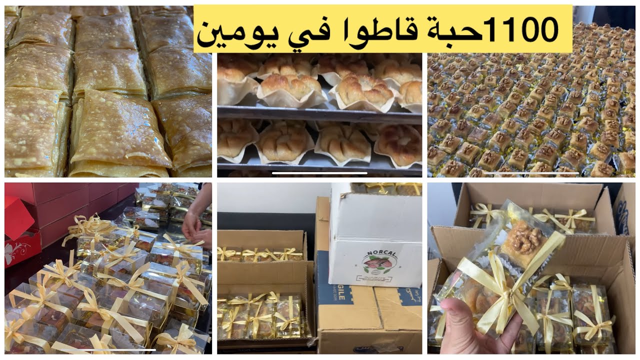 ارواحو تشوفو كيفاش خدمت1100 قاطو مع 100خبزة مسكتوشو في3ايام😱شحال تحسبي لومبالاج كي تعمري علب حلوى