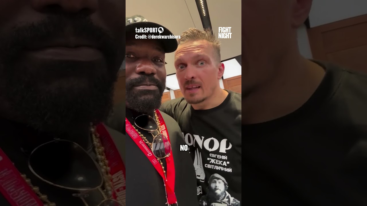"Can you stop beating us all up? No!" Epic Usyk and Chisora exchange