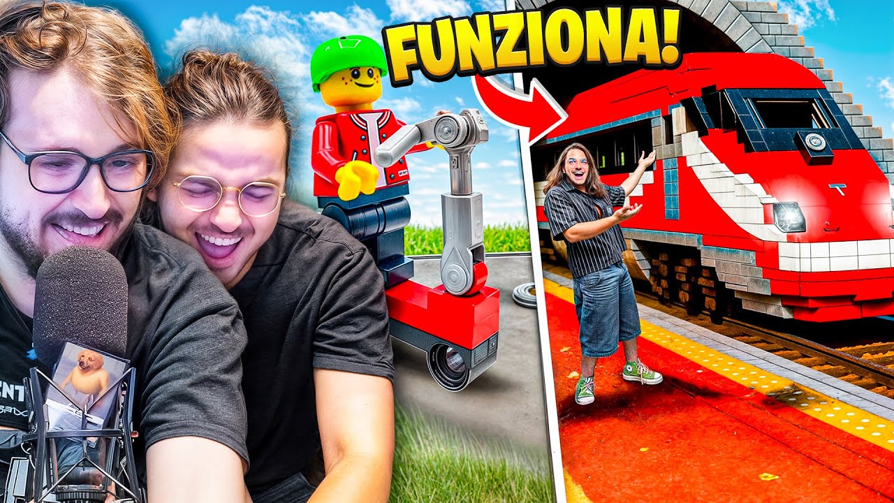 UN PAZZO HA COSTRUITO UN TRENO LEGO GIGANTE FUNZIONANTE?! (Lego Reaction con BRICOCASTER)