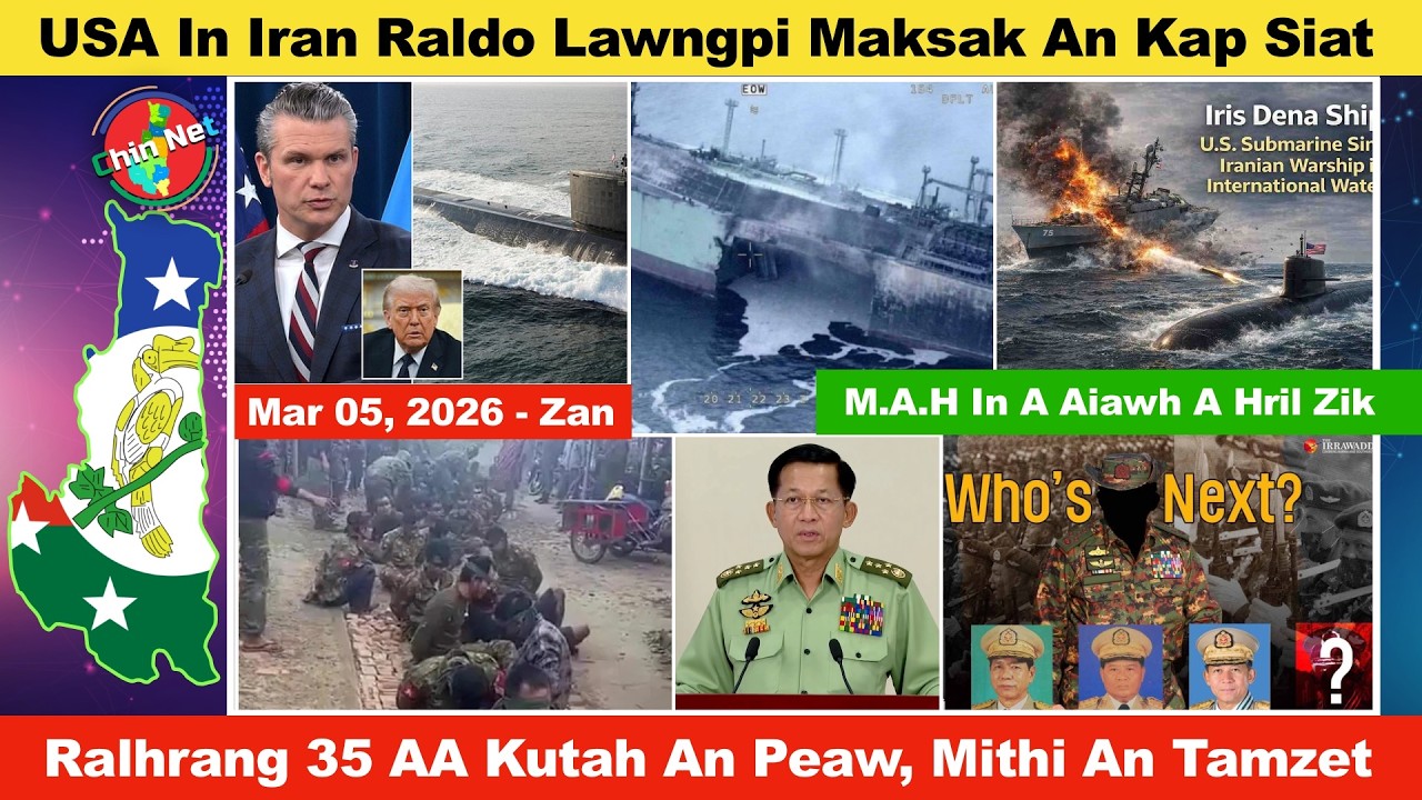 Mar 05 Zan: USA In Iran Raldo Lawngpi Maksak An Kap Siatsak. AA Hnenah Ralhrang 35 An Tlanlut Lala