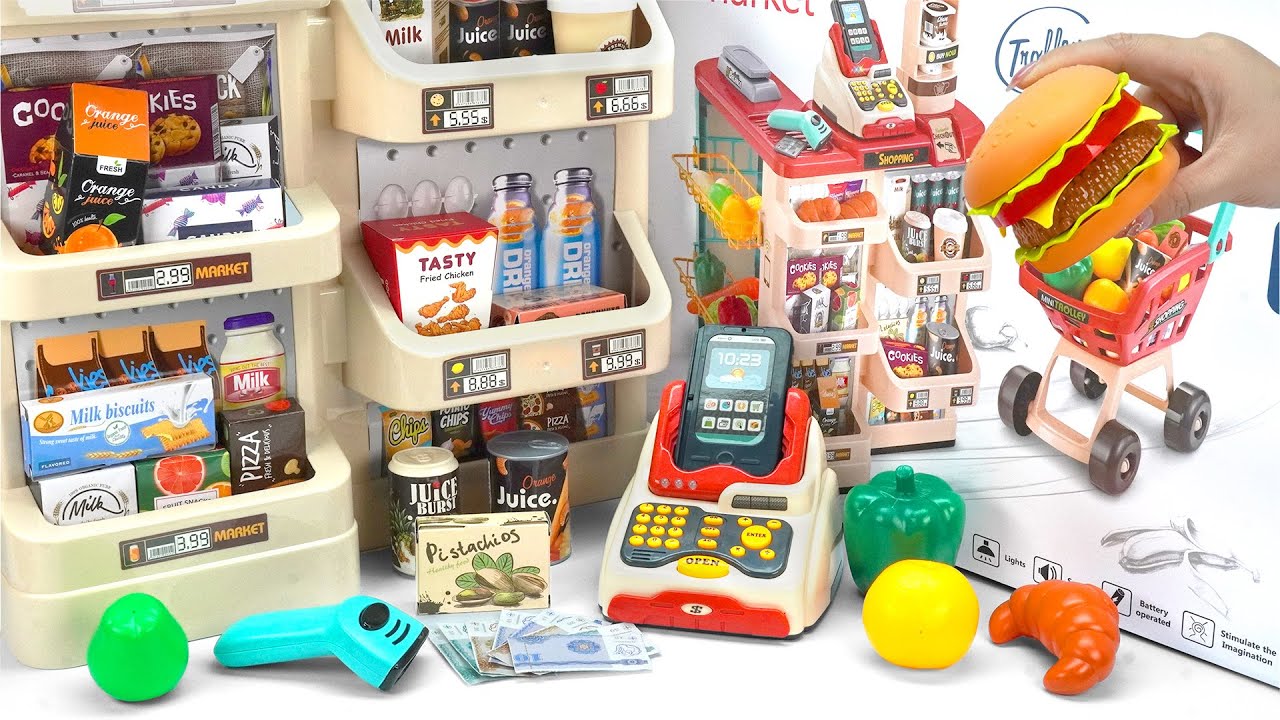[toy asmr] Fast Food Shop Playset ASMR Satisfying with Unboxing No Talking | Review Toys