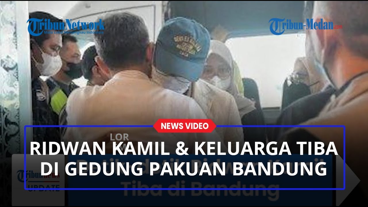 Ridwan Kamil & Keluarga Tiba di Gedung Pakuan Bandung, Disambut Deretan Karangan Bunga Duka Cita