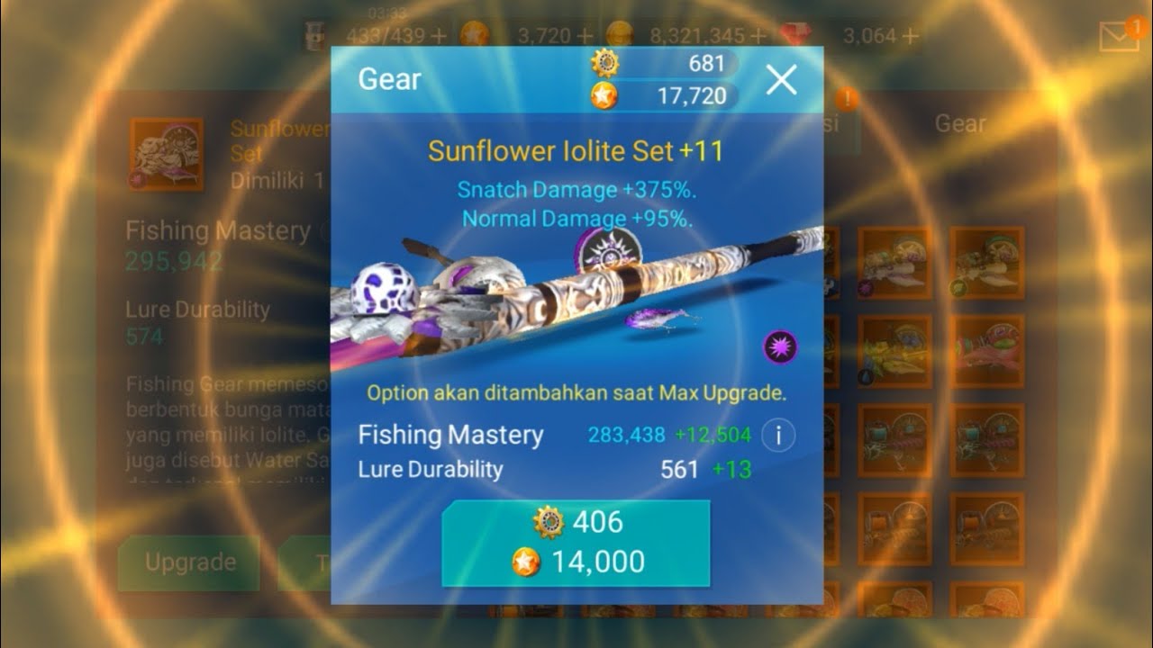 FISHING STRIKE - GEAR SUNFLOWER LOLITE SET UPGRADE