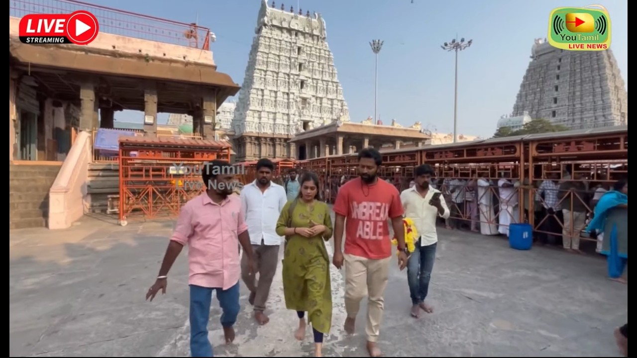 🔴 திருவண்ணாமலை அண்ணாமலையார் திருக்கோவிலில் திரைப்பட நடிகர் சாந்தனு தனது மனைவியுடன் சாமி தரிசனம்