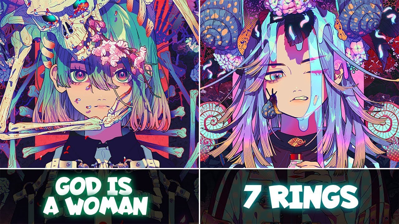 Nightcore - 7 rings / God is a woman | (Switching Vocals / Lyrics)