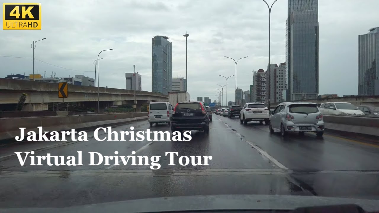 JAKARTA CITY 2021 4K  - Jakarta Christmas Virtual Driving Tour
