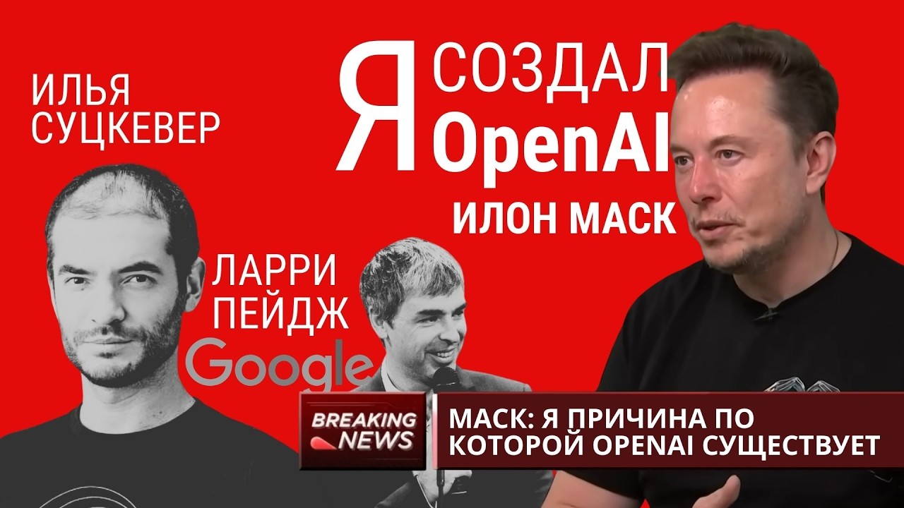 Илон Маск о создании OpenAI, Илье Суцкевере и Google, MicroSoft