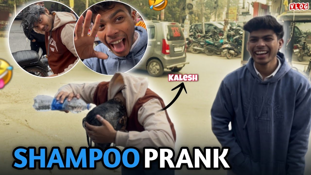 Shampoo prank on me🤕 || beech road pe bhiga dia #vlogs #pranjuufr