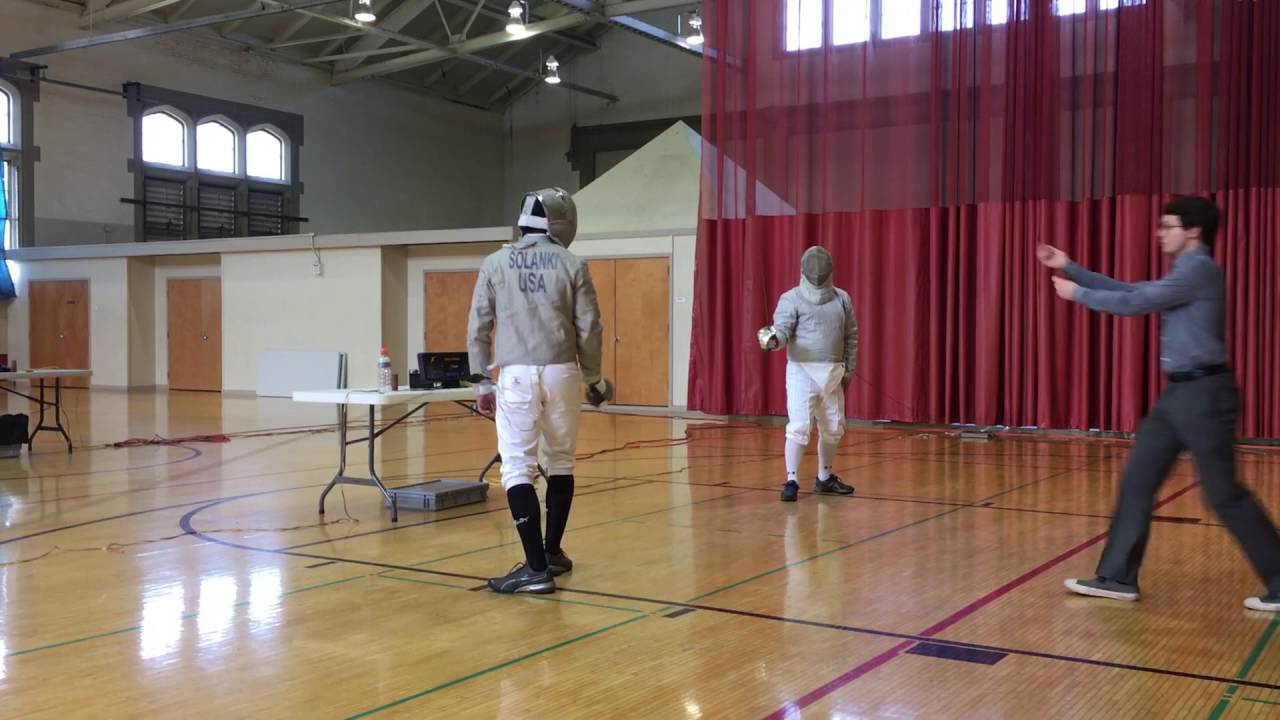 Alec Berger saber bout; IU Open 2016