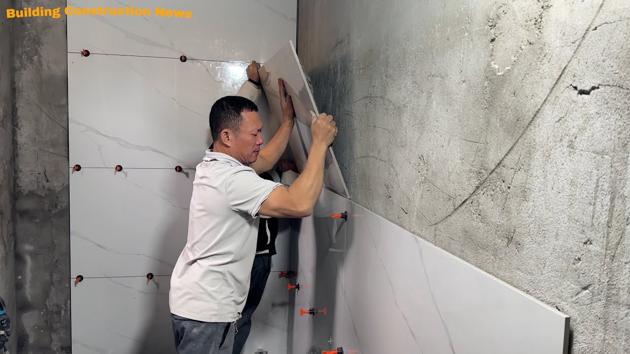 Instructions For Tiling 60 x 120cm Ceramic Tiles For Modern Bathroom Walls, 99% Perfect