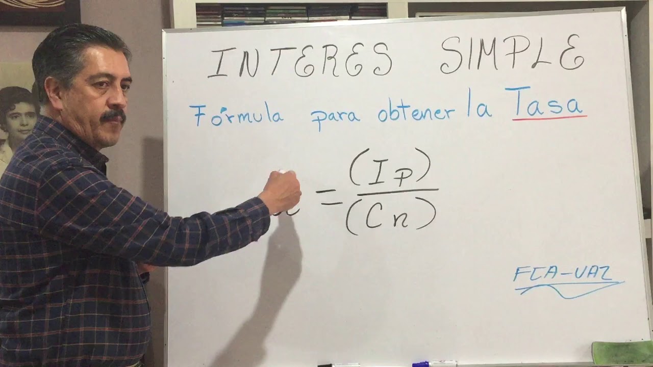 F&oacute;rmula de Tasa en Inter&eacute;s Simple