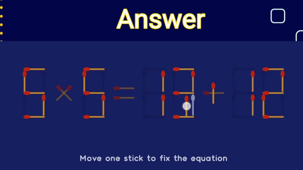 Turn the wrong equation into correct || maths matchstick puzzle ||