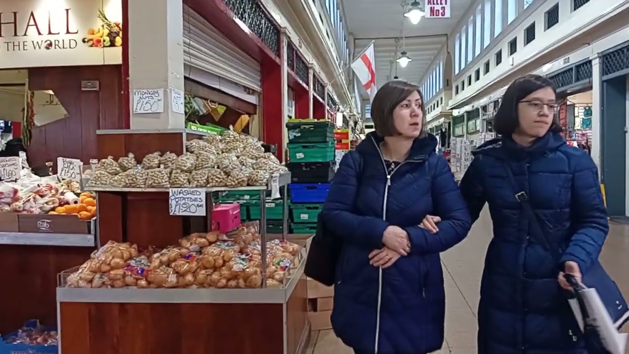 walking in the Grainger market in Newcastle-upon-Tyne  2023