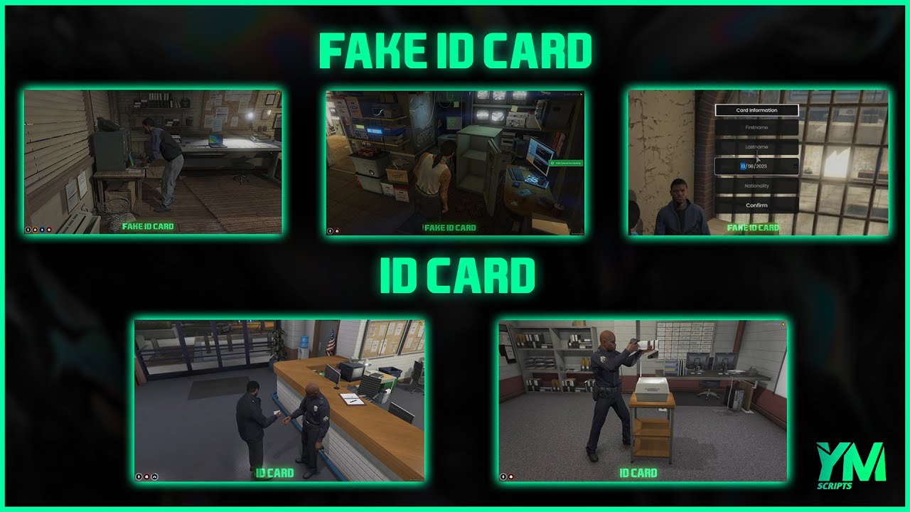 [QB/ESX] Realistic ID Card And Fake ID Card FiveM Script