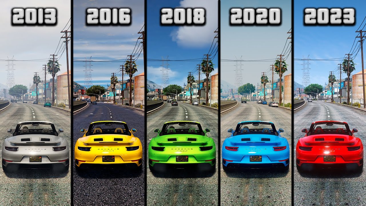 Evolution of Graphic Mods in GTA 5 (2013-2023) How Graphics changed in GTA V / Graphics Comparison