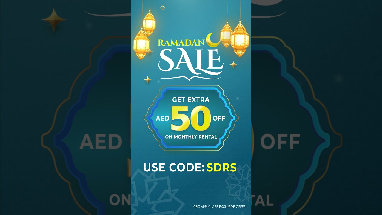 Ramadan Sale live on SelfDrive.ae - Get AED 50 Off on Monthly Car Rentals