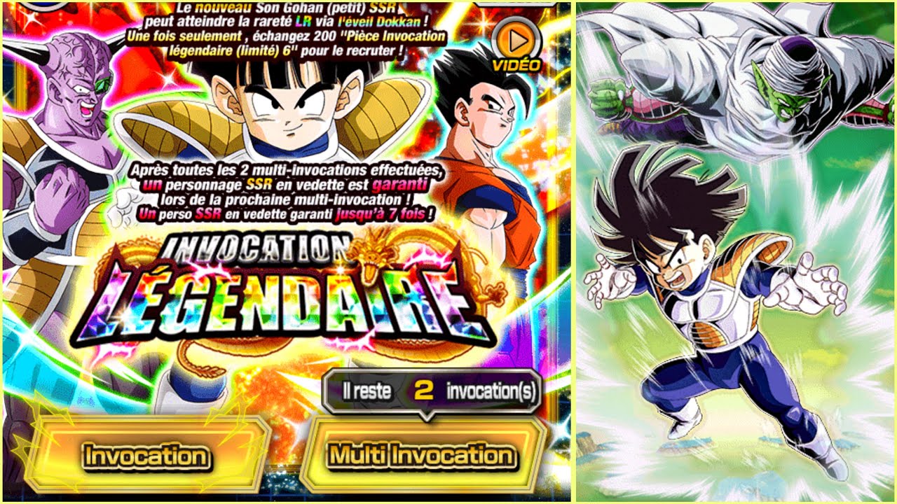 INVOCATION GOHAN PETIT PICCOLO NAMEK LR DOKKAN BATTLE !!!