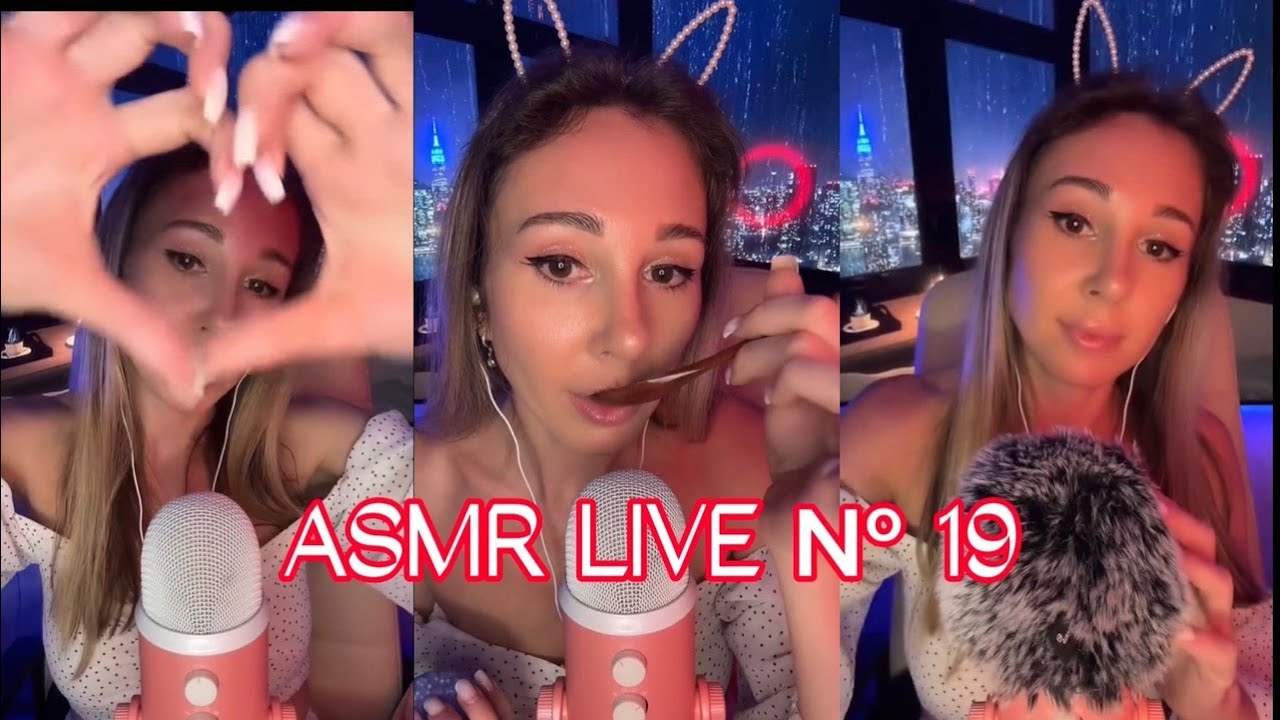 ASMR Live № 19  Tunnel/Mouth sounds/Spoon/Massage/ Visual