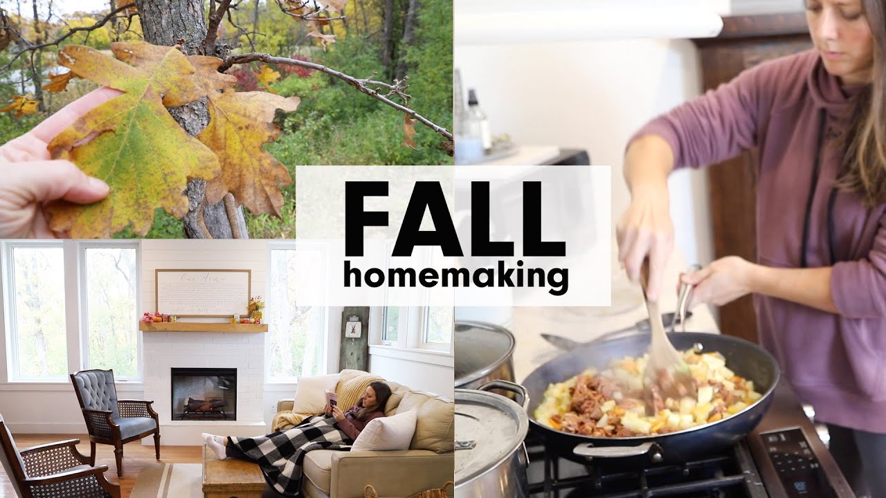 Minimalist Homemaking - cozy FALL Day in the Life - Intentional Living vlog