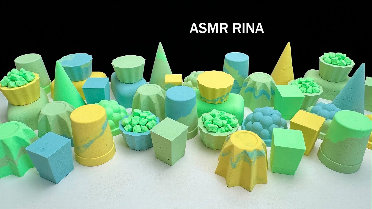 ASMR baking soda summer colors