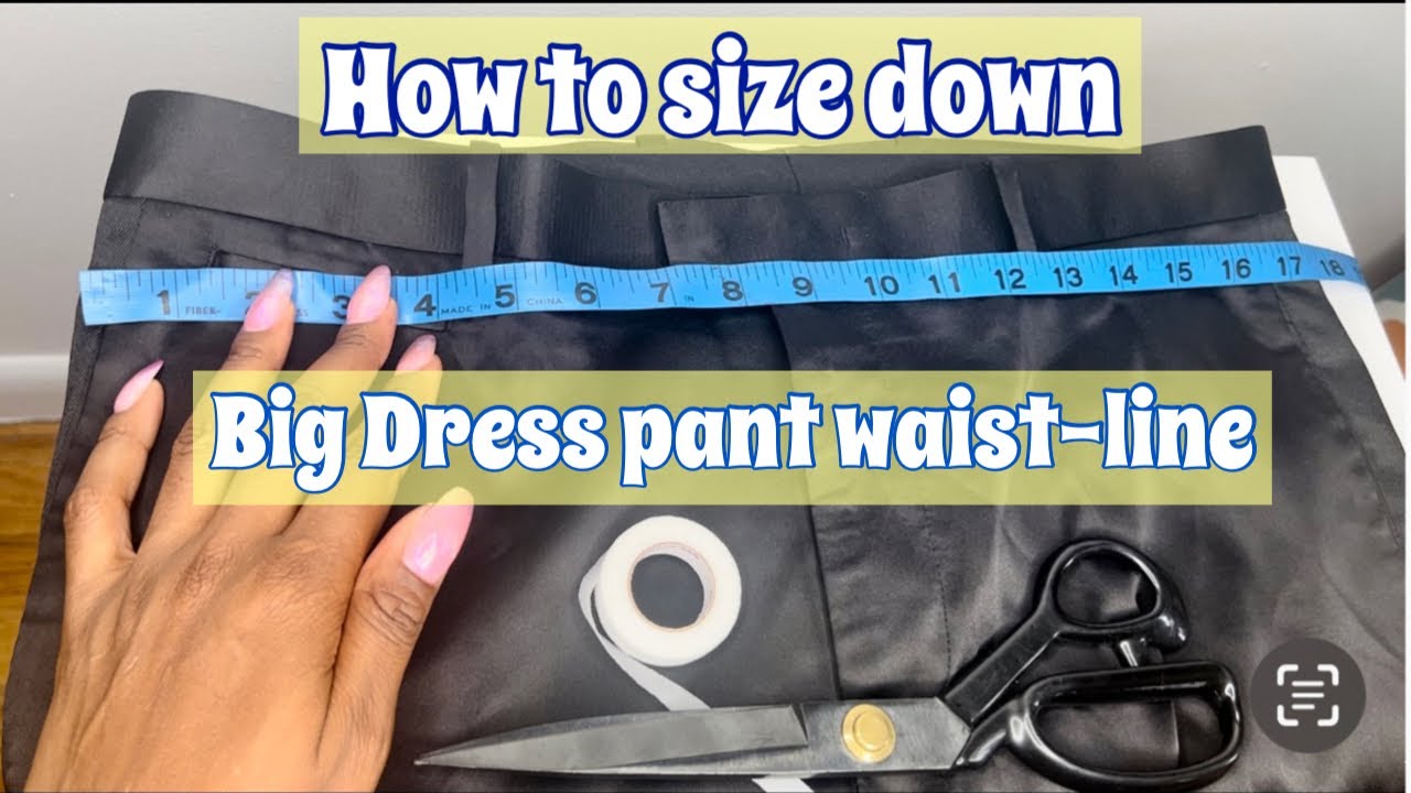 Best men’s dress pant waist alteration/ waist band too big? Easy fix, I got you 