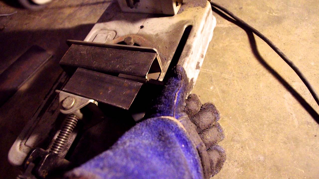 How to cut small pieces of steel in a chop saw