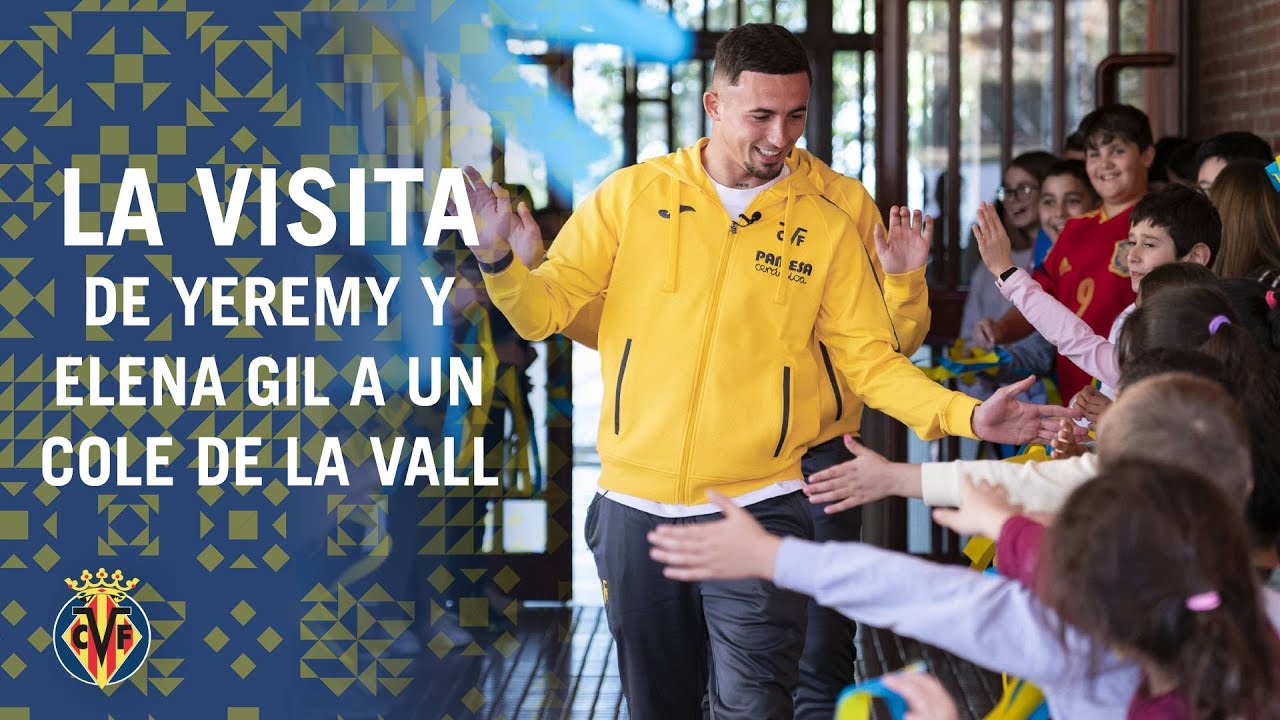 Yeremy Pino y Elena Gil visitan el CEIP Lleonard Mingarro de La Vall d'Uixó