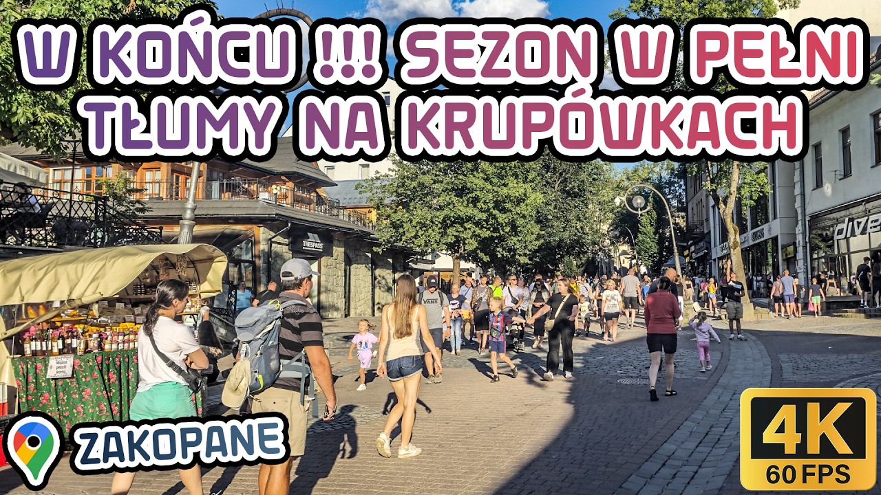 🔴Zakopane Krupówki TŁUMY, TŁUMY, TŁUMY! 2025.07.23 ASMR