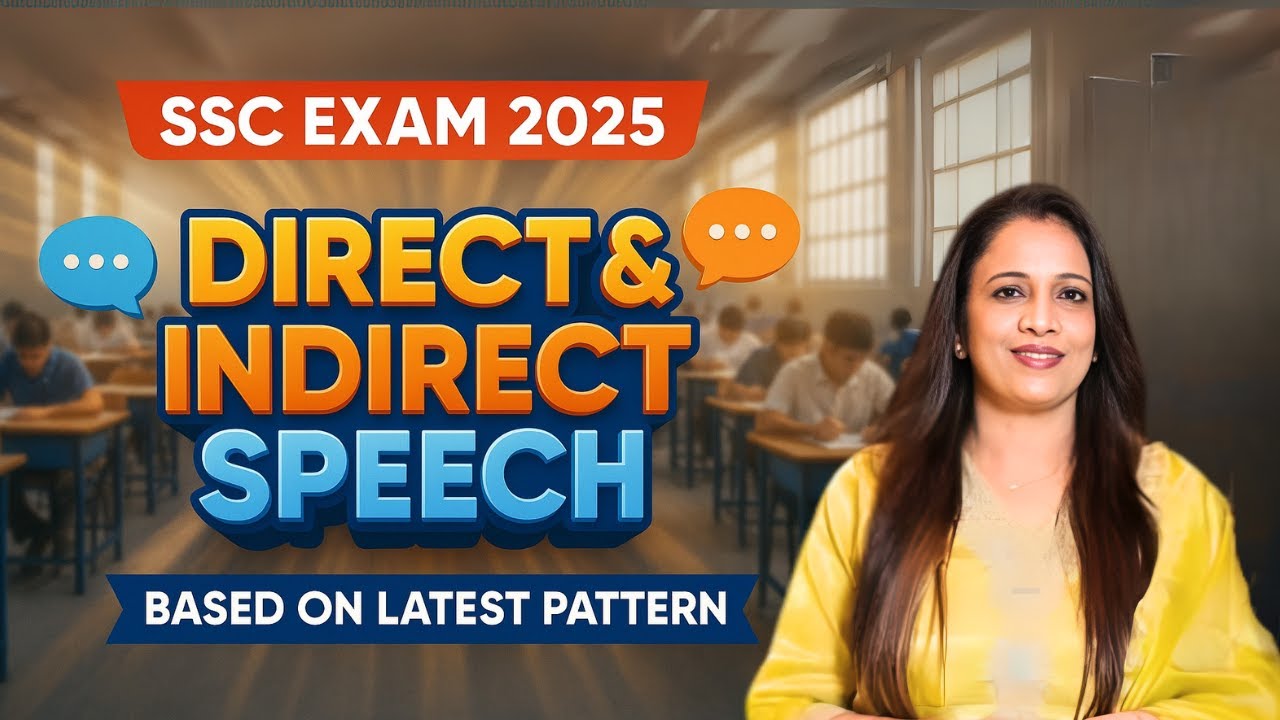 Direct & Indirect Speech | SSC Exam 2025 | Based on Latest Pattern | English With Rani Ma'am